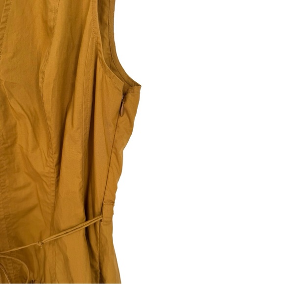 Ulla Johnson Kiran Dress Topaz 6 Sleeveless V-Neck Midi Length Golden Yellow - Picture 8 of 14